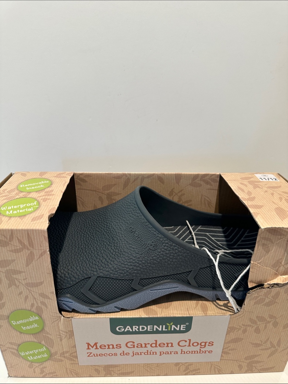 NIB GARDENLINE Men’s Waterproof Garden Gray Clog- Size 11/12